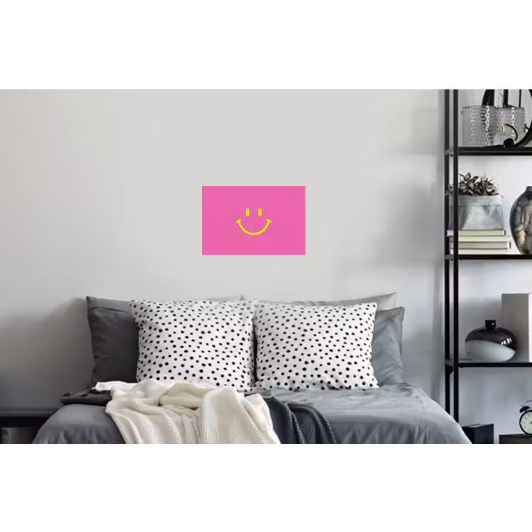 Muursticker - Smiley - Vrolijk - Roze — 5