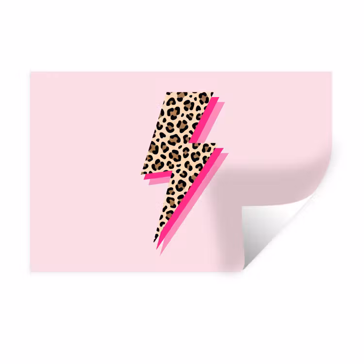 Muursticker - Stippen - Roze - Bliksem — 1