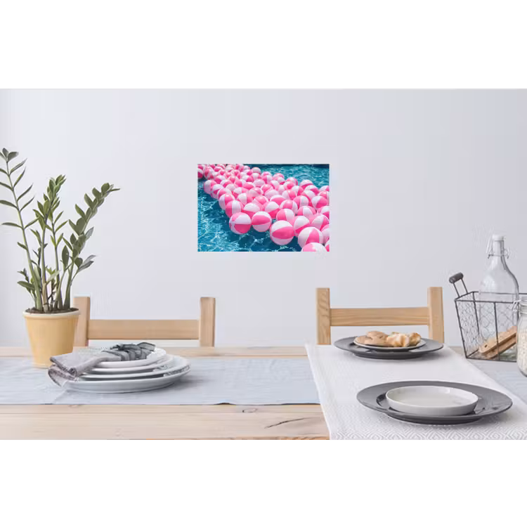Muursticker - Strandballen - Roze - Water — 3