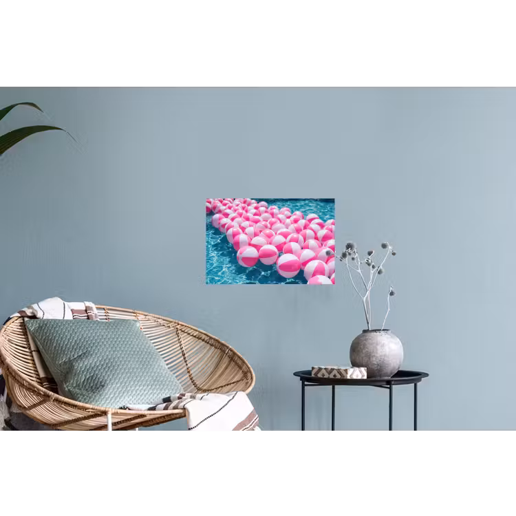 Muursticker - Strandballen - Roze - Water — 4
