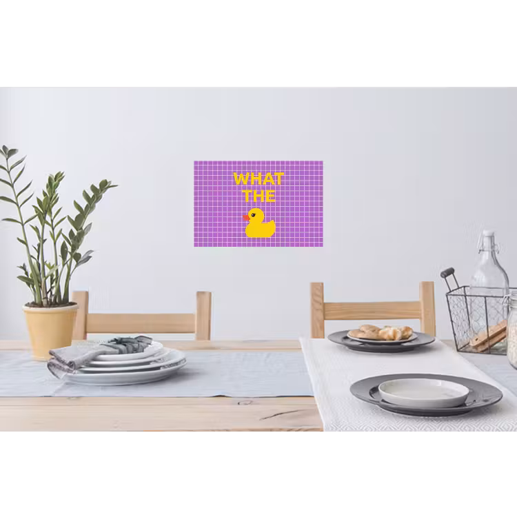 Muursticker - Tekst - Eend - Paars — 3