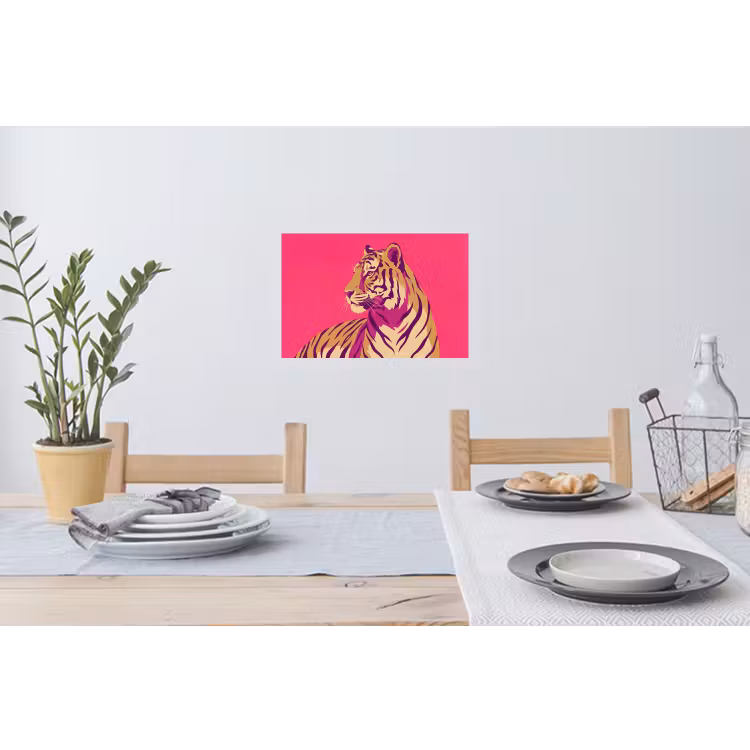 Muursticker - Tijger - Modern - Neon — 3