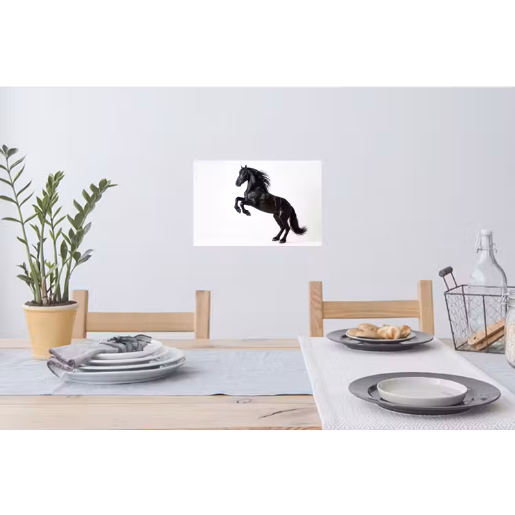 Muursticker - Zwart - Paard - Portret — 3