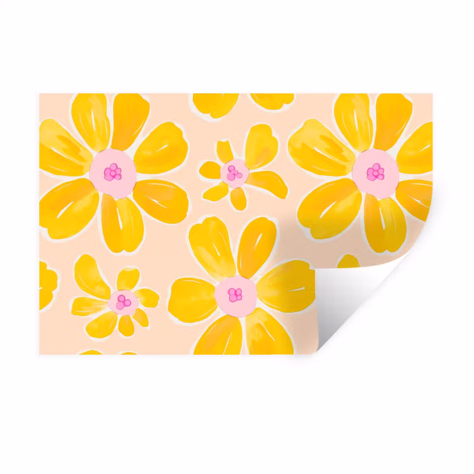 Muursticker - Zomers - Bloemen - Geel — 1