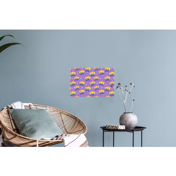Muursticker - Sterren - Regenboog - Paars — 4