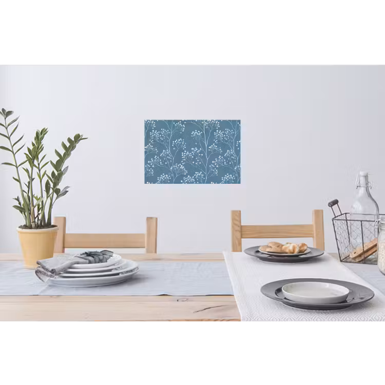 Muursticker - Takken - Bessen - Patroon - Lichtblauw — 3