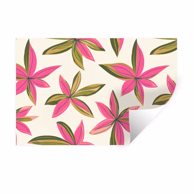 Muursticker - Tropisch - Bloem - Roze — 1