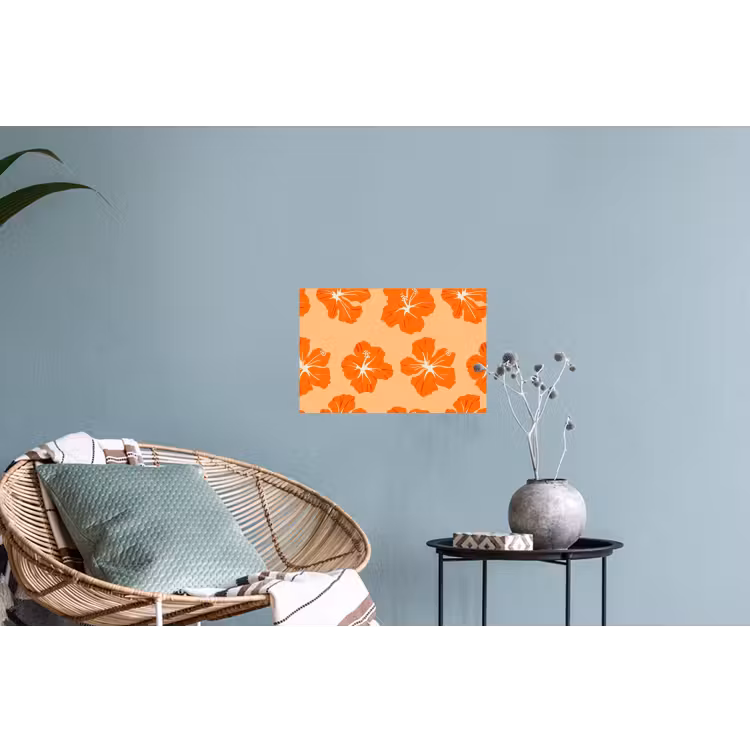 Muursticker - Tropisch - Hibiscus - Oranje — 4