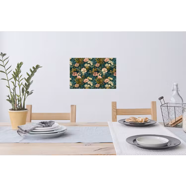 Muursticker - Wilde bloemen - Botanisch - Patroon - Roze - Romantisch — 3