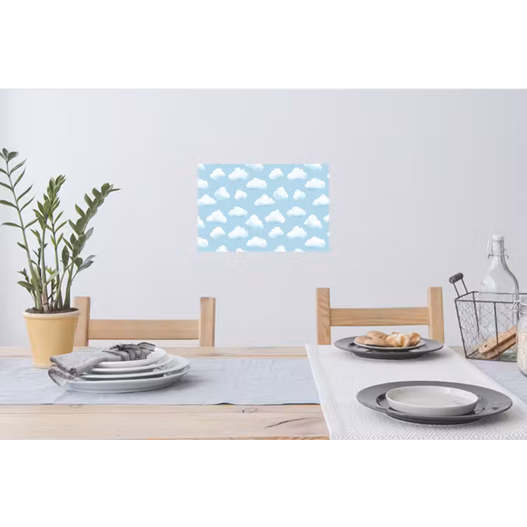 Muursticker - Wolken - Illustratie - Blauw — 3