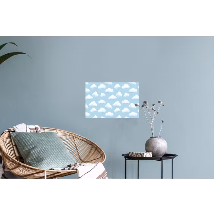 Muursticker - Wolken - Illustratie - Blauw — 4