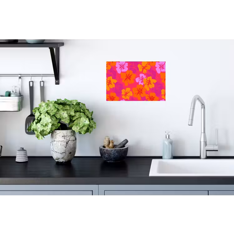 Muursticker - Zomers - Hibiscus - Kleurrijk — 2