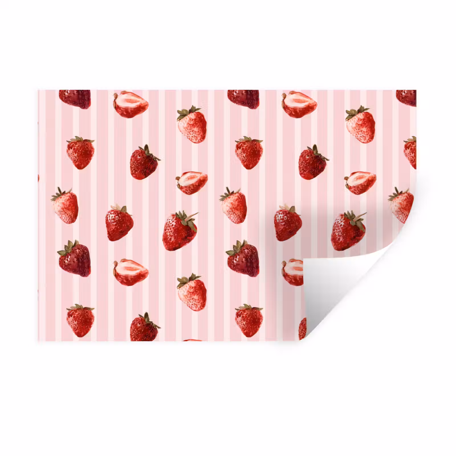 Muursticker - Strepen - Aardbei - Roze — 1