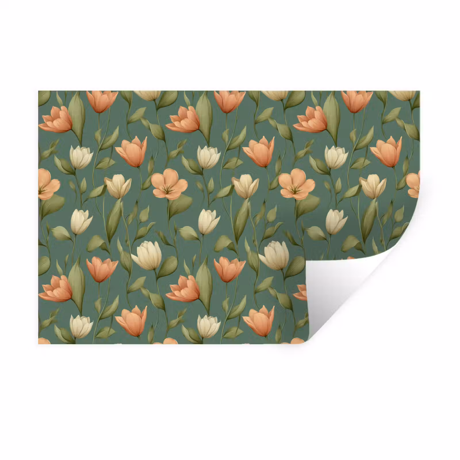 Muursticker - Tulpen - Botanisch - Groen — 1