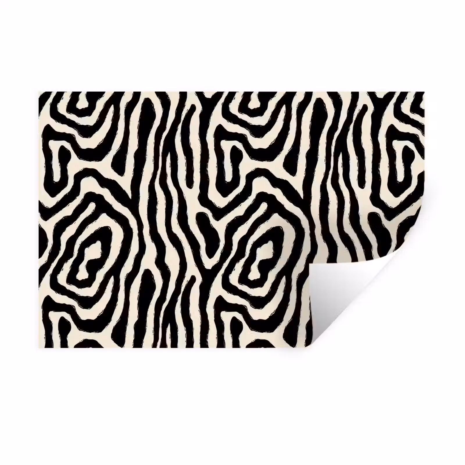 Muursticker - Zebra - Zwart - Abstract — 1