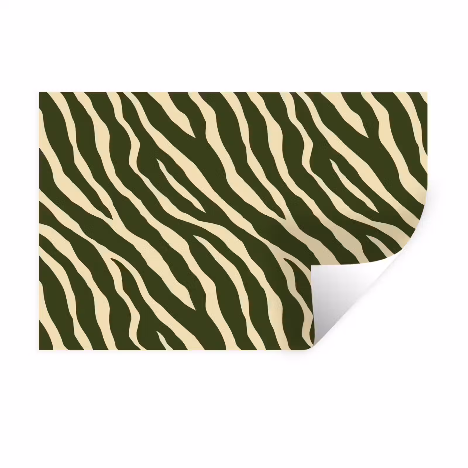 Muursticker - Zebra - Patroon - Groen — 1