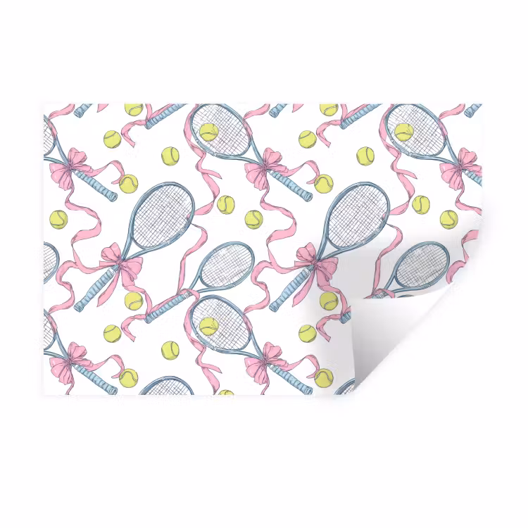 Muursticker - Tennis - Strikken - Kleurrijk — 1