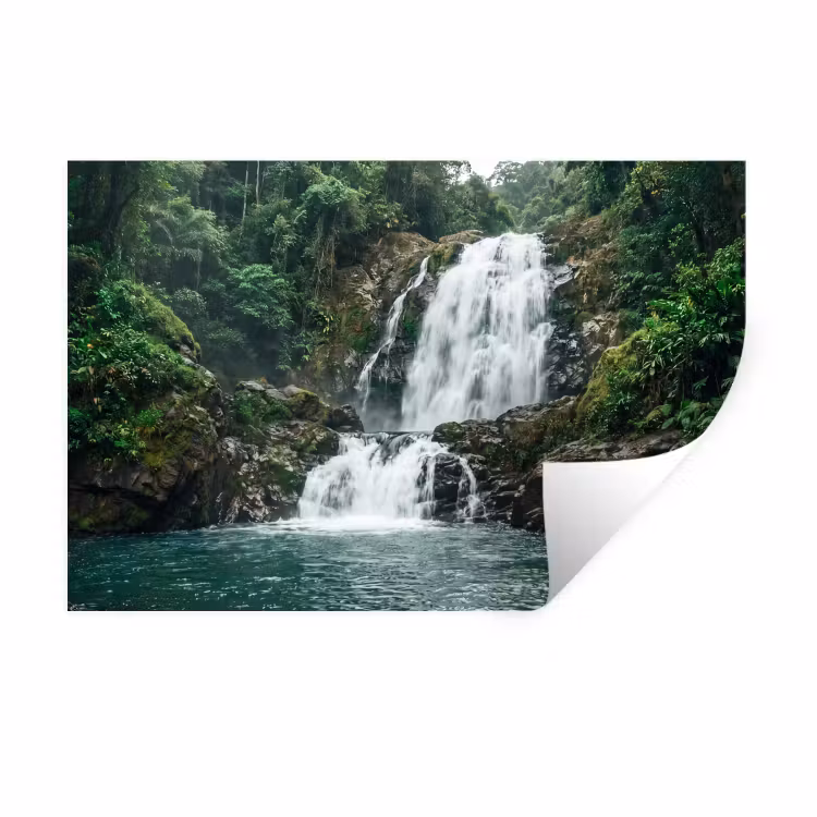 Muursticker - Waterfall - Forest - Nature - Greenkhgyguyg — 1