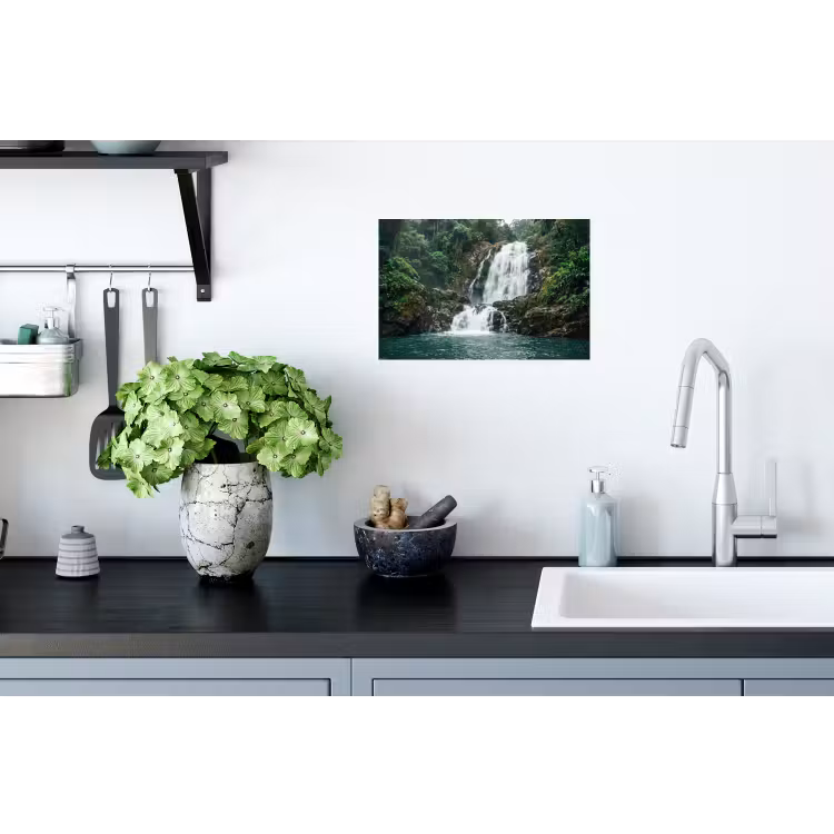Muursticker - Waterfall - Forest - Nature - Greenkhgyguyg — 2
