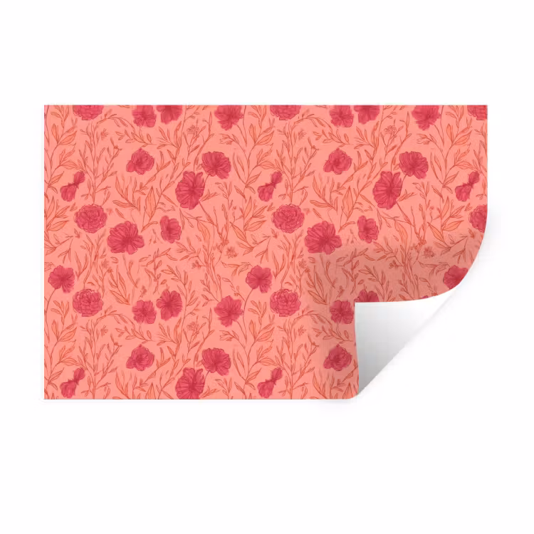 Muursticker - Weidebloemen - Romantisch - Roze — 1