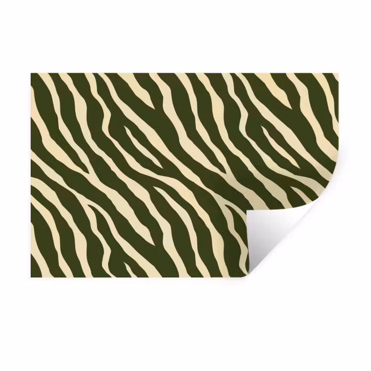 Muursticker - Zebra - Patroon - Groen — 1