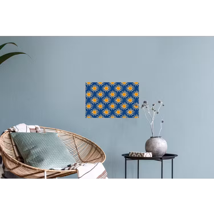 Muursticker - Zon - Patroon - Blauw — 4