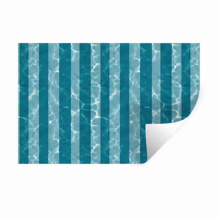 Muursticker - Zwembad - Strepen - Groen — 1