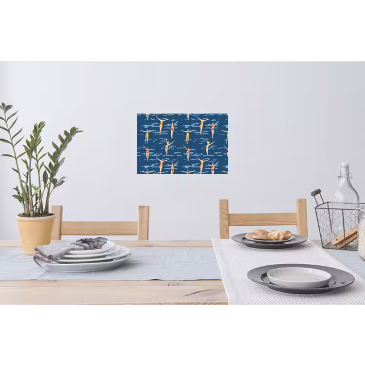 Muursticker - Zwemsters- Retro - Blauw — 3