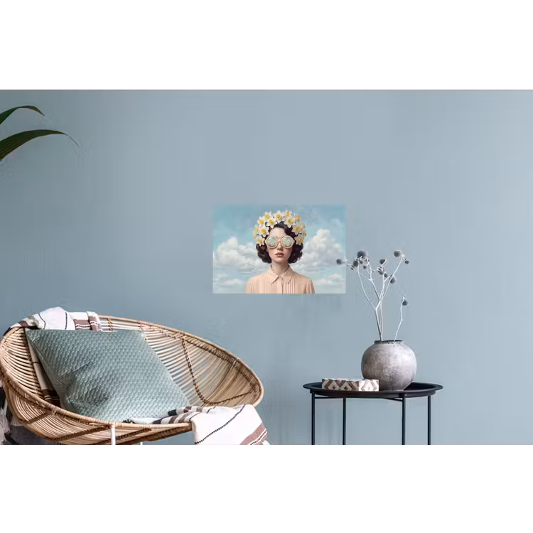 Muursticker - Vrouw - Narcissen - Geel — 4