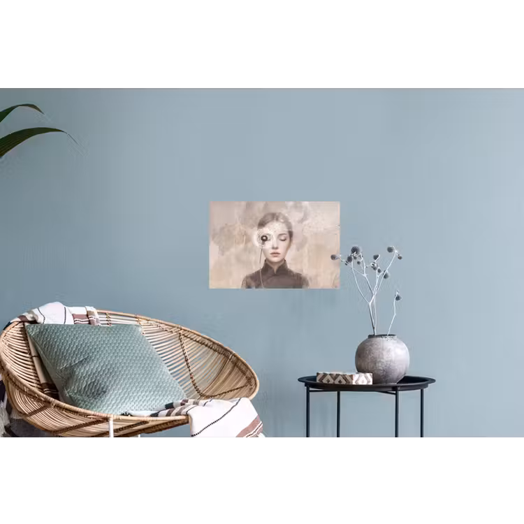 Muursticker - Vrouw - Sereen - Grijs — 4