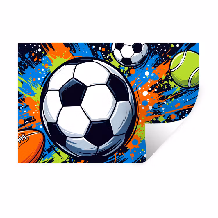 Muursticker - Sport - Ballen - Kleurrijk — 1