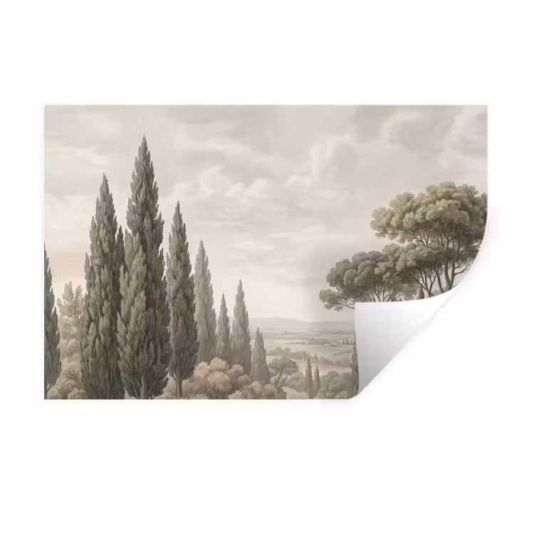 Muursticker - Vallei - Bos - Natuur - Groen — 1