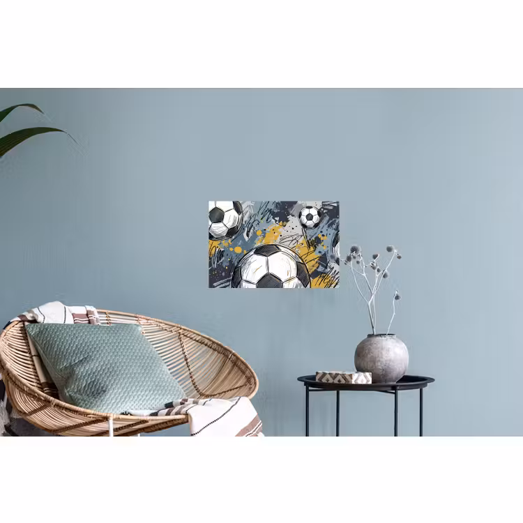 Muursticker - Voetbal - Abstract - Sport - Kleurrijk — 4