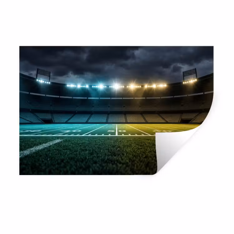 Muursticker - Voetbal - Stadion - Nacht - Modern — 1