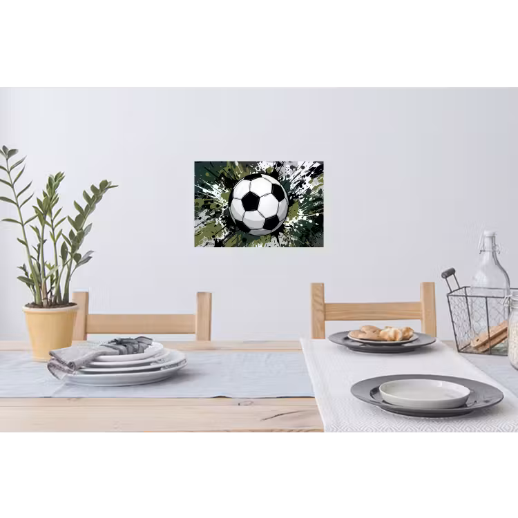 Muursticker - Voetbal - Verf - Spetters - Groen — 3