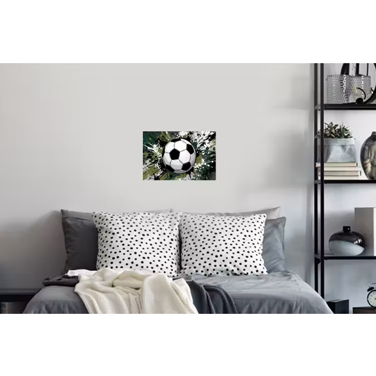 Muursticker - Voetbal - Verf - Spetters - Groen — 5