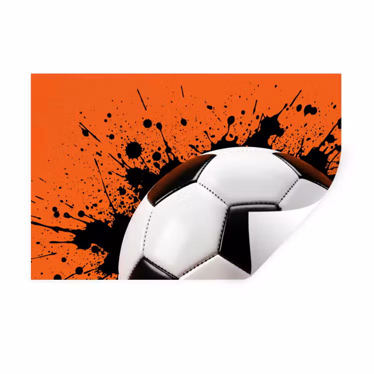 Muursticker - Voetbal - Verf - Sport - Oranje — 1