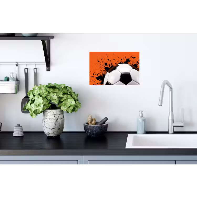 Muursticker - Voetbal - Verf - Sport - Oranje — 2