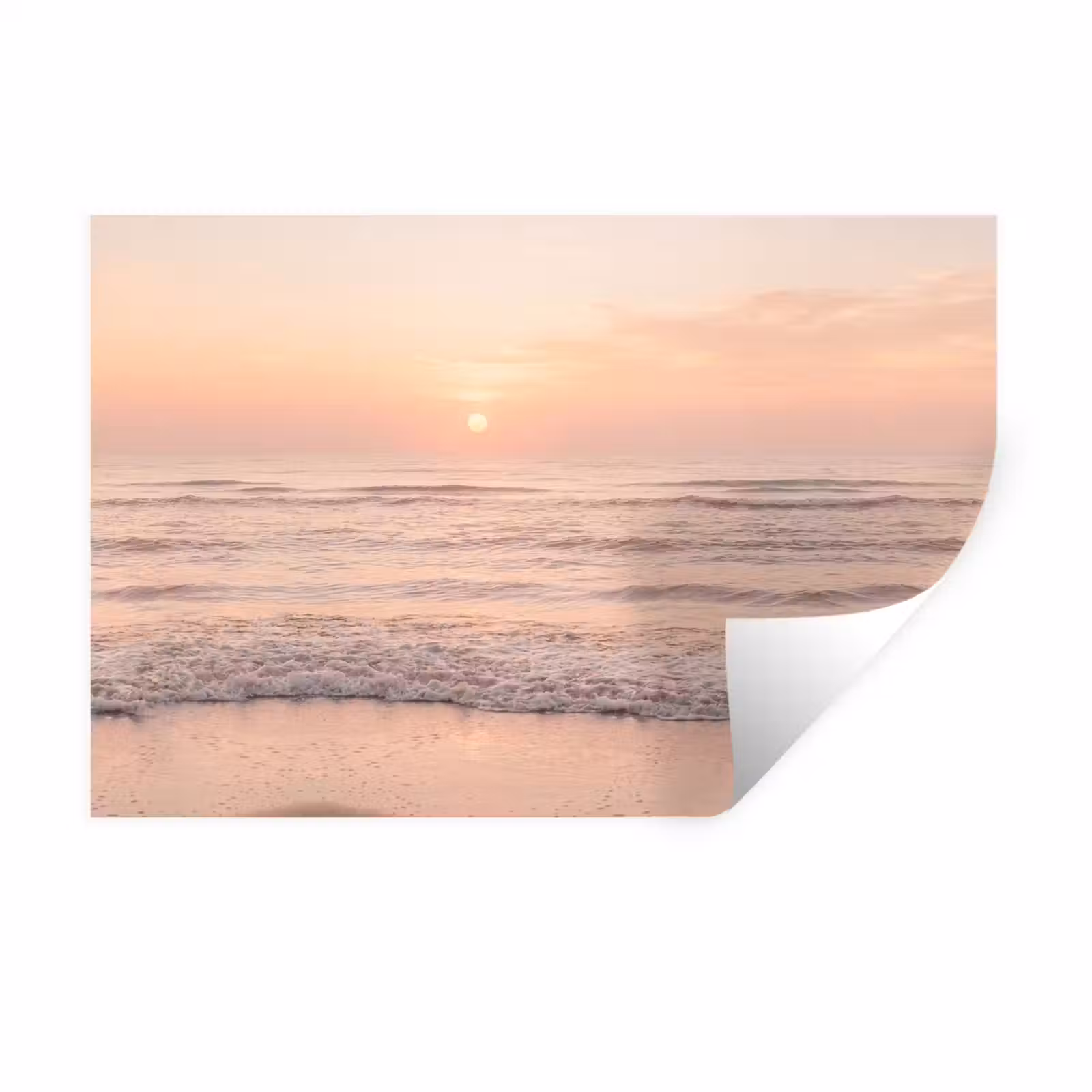 Muursticker - Zon - Strand - Roze — 1
