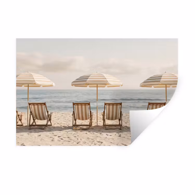 Muursticker - Strand - Stoelen - Parasol — 1