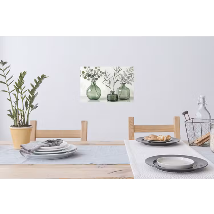 Muursticker - Vazen - Bladeren - Groen — 3