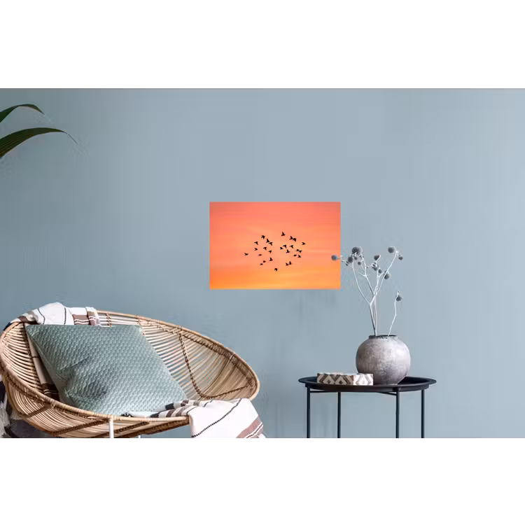 Muursticker - Zwerm - Vogels - Oranje — 4