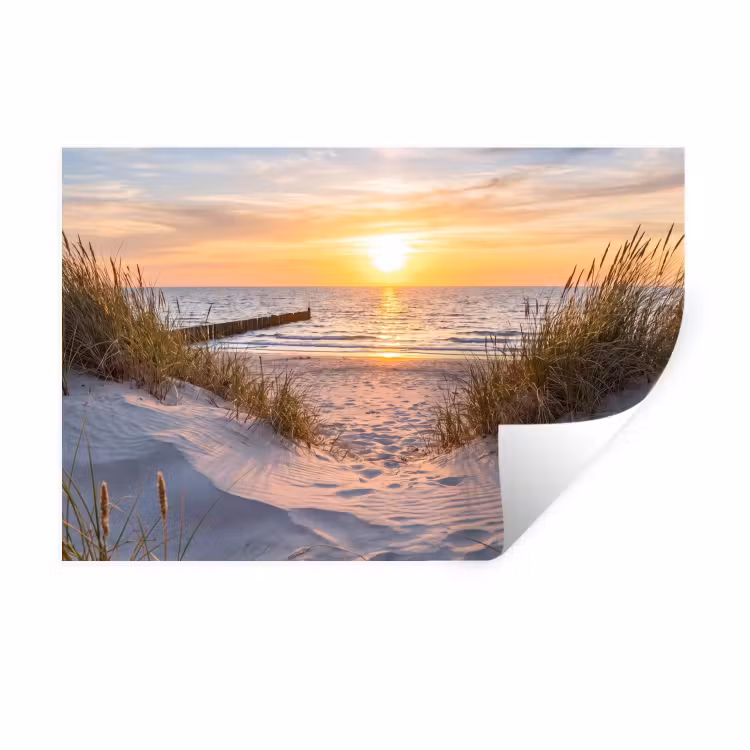 Muursticker - Strand - Zonsondergang - Natuur - Landschap — 1