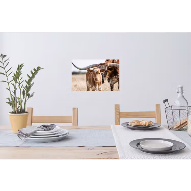 Muursticker - Texas Longhorn - Kalf - Weide - Dieren — 3