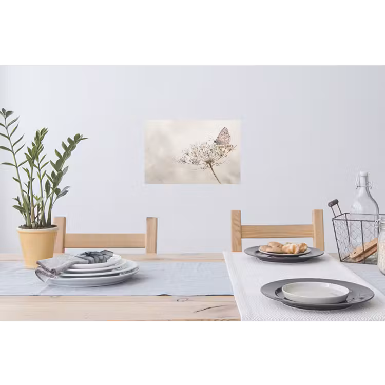 Muursticker - Vlinder - Bloem -Natuur - Beige — 3