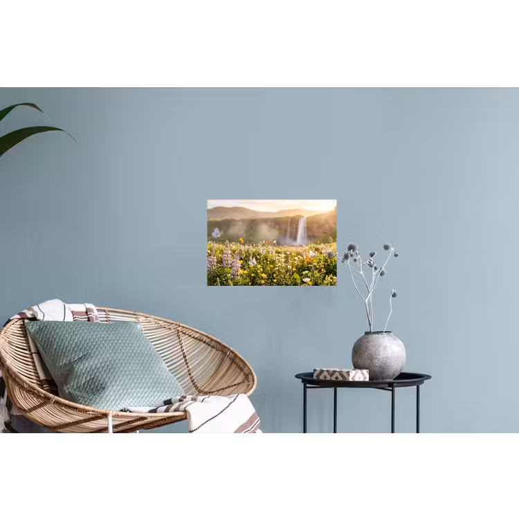 Muursticker - Vlinders - Waterval - Bloemenveld — 4