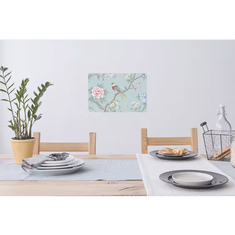 Muursticker - Vogel - Bloemen - Kleurrijk — 3