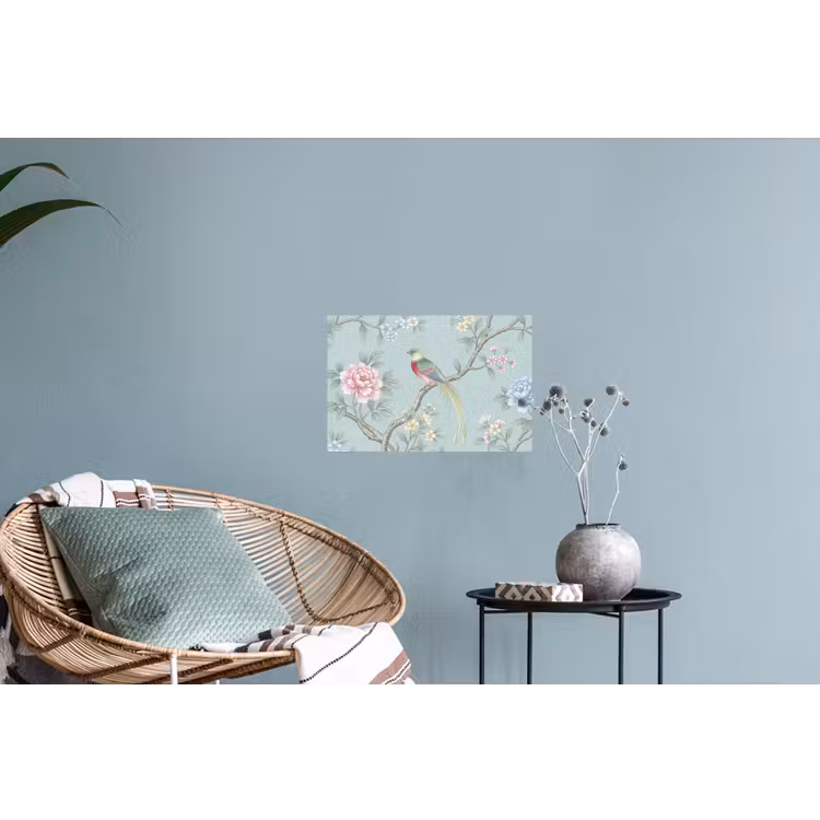 Muursticker - Vogel - Bloemen - Kleurrijk — 4