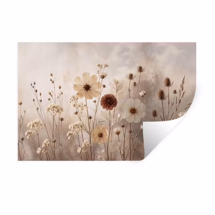 Muursticker - Wilde bloemen - Botanisch - Vintage - Natuur - Rustiek — 1