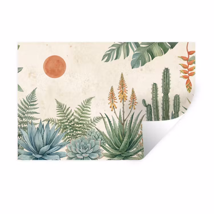 Muursticker - Woestijn - Planten - Groen — 1